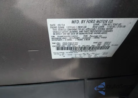 2014 Ford Taurus Sel z USA, uszkodzony, nr VIN 1FAHP2E81EG159252